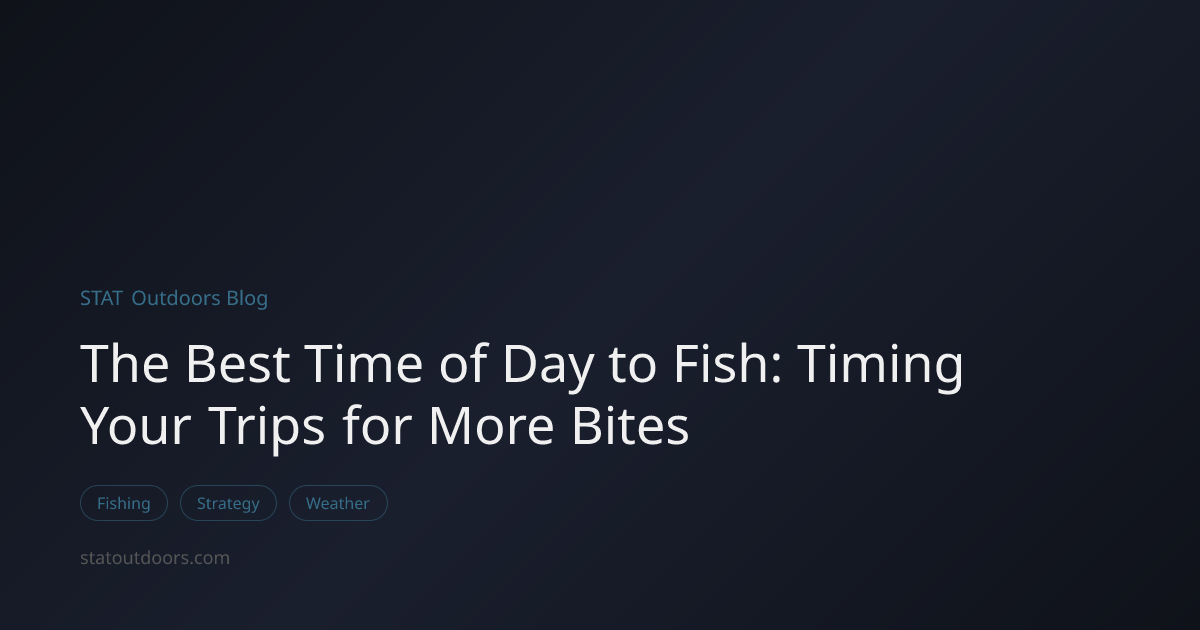 The Best Time of Day to Fish: Timing Your Trips for More Bites | STAT ...